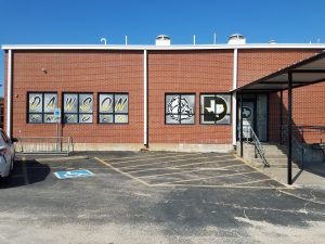 Window graphics for Dawson on school building windows by 1st Class Graphics in Mansfield, TX