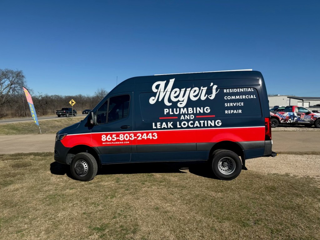 Full Vehicle Wrap Mercedes-Benz Sprinter, Meyer’s Plumbing, Plumbing - Mansfield TX