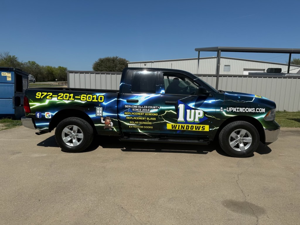 Full Vehicle Wrap Ram 1500, 1 Up Windows, Window Replacement & Installation - Mansfield TX