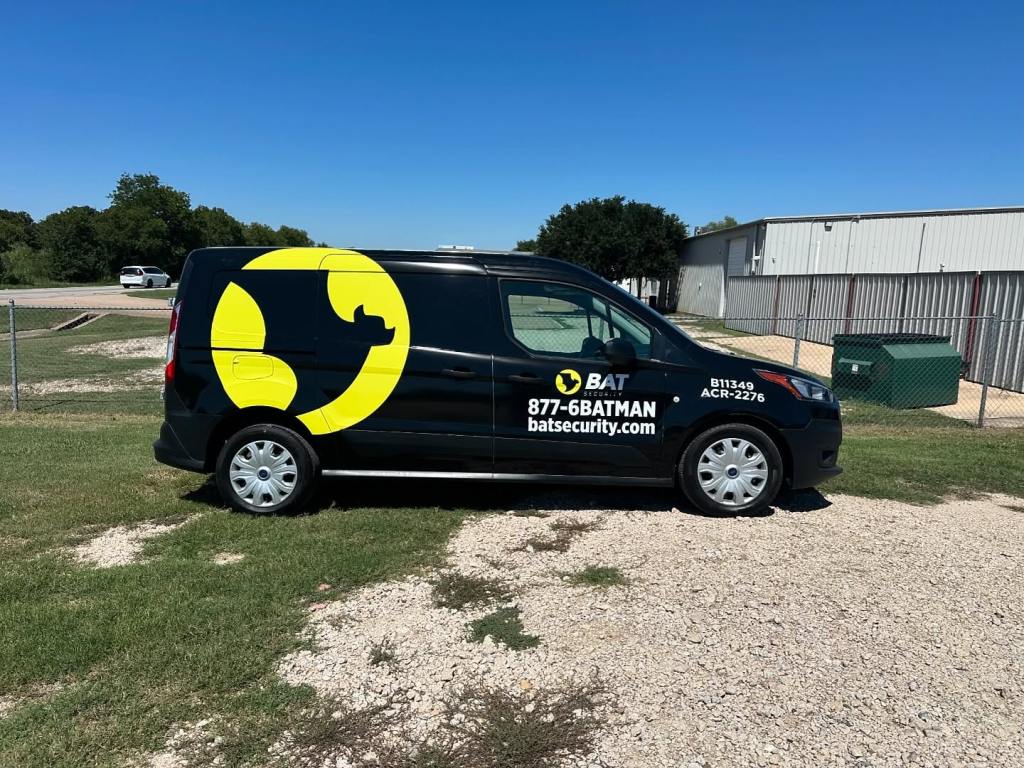 Van wrap for BAT on a Ford Transit Connect by 1st Class Graphics in Mansfield, TX