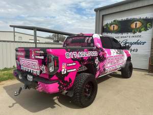 Full vehicle wrap for Priority Roofing on a Toyota Tundra by 1st Class Graphics in Mansfield, TX