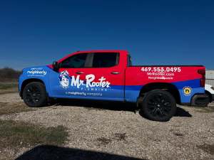 Full Vehicle Wrap Chevrolet Silverado, Mr. Rooter Plumbing, Plumbing - Mansfield TX