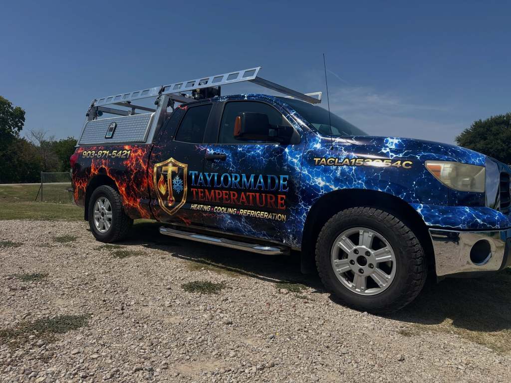 Full Vehicle Wrap Toyota Tundra, TaylorMade Temperature, HVAC and Refrigeration - Mansfield TX